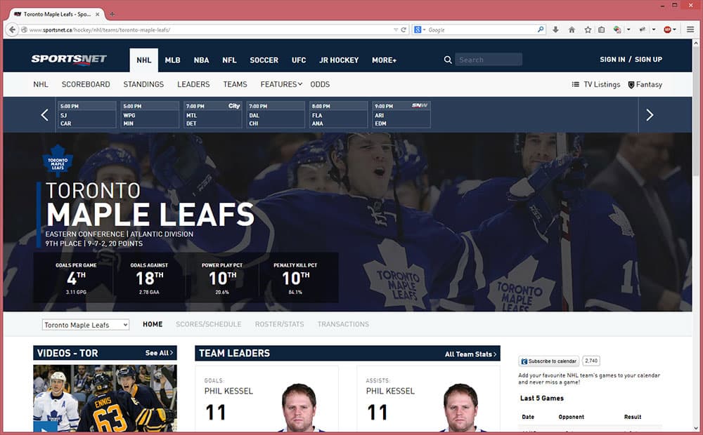 Sportsnet.ca: 90% Database Optimization Screenshot 2